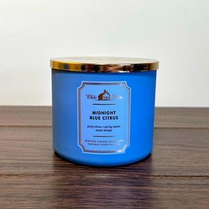 White Barn Midnight Blue Citrus 3 Wick Candle NEW IN BOX !!